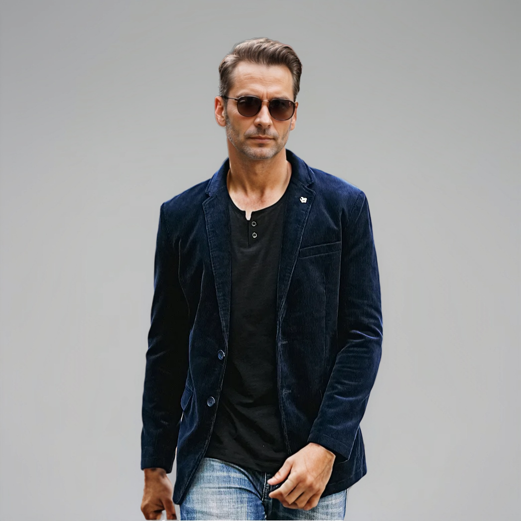 Corduroy blazer voor heren, klassieke stijl 6