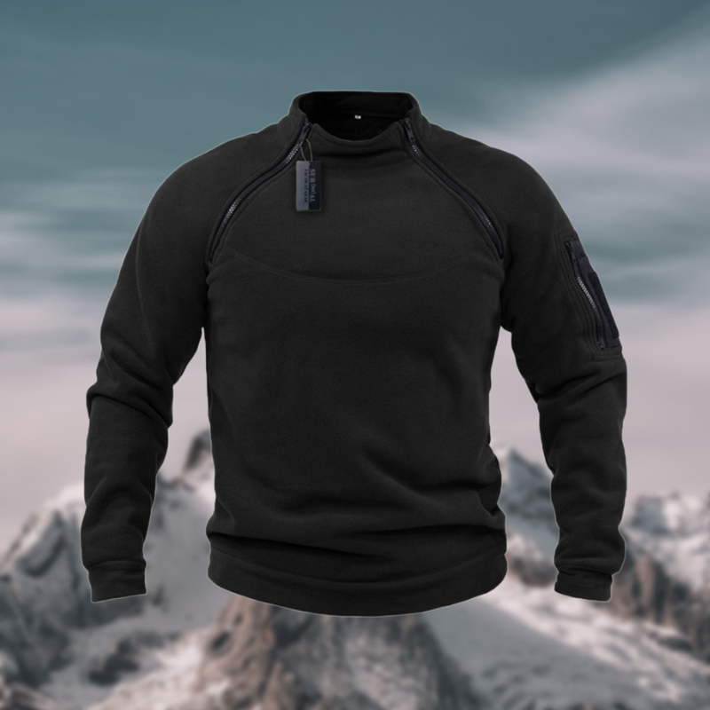 Navando | Fleece rits gebreide trui