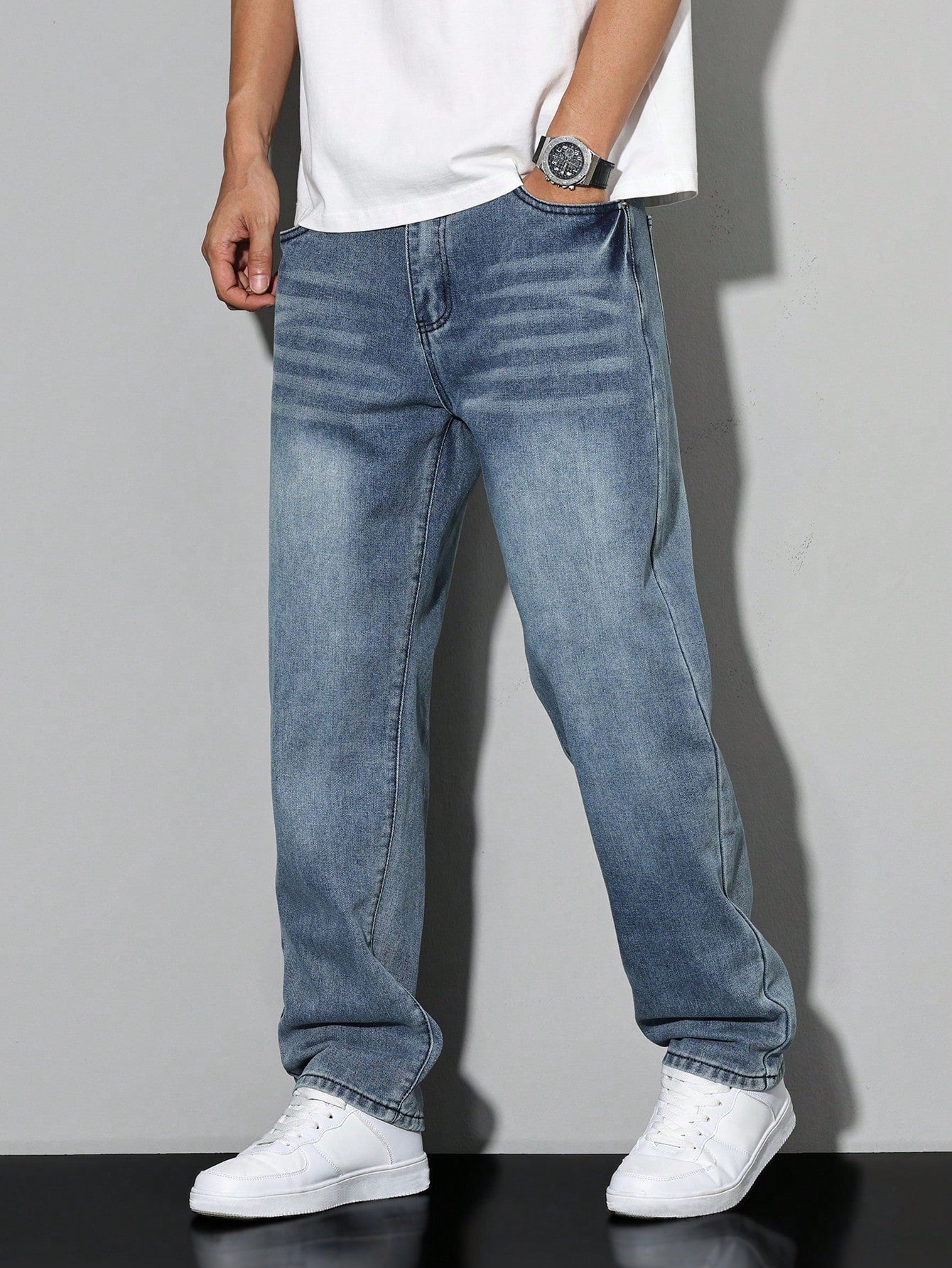 Daan | Losse pasvorm katoenmix jeans 8