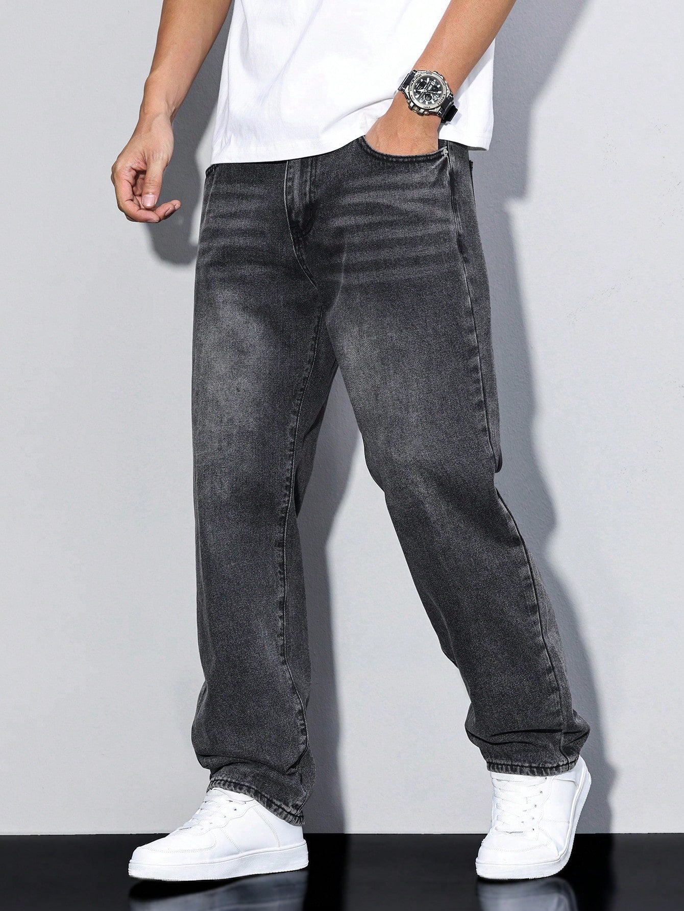 Daan | Losse pasvorm katoenmix jeans 9
