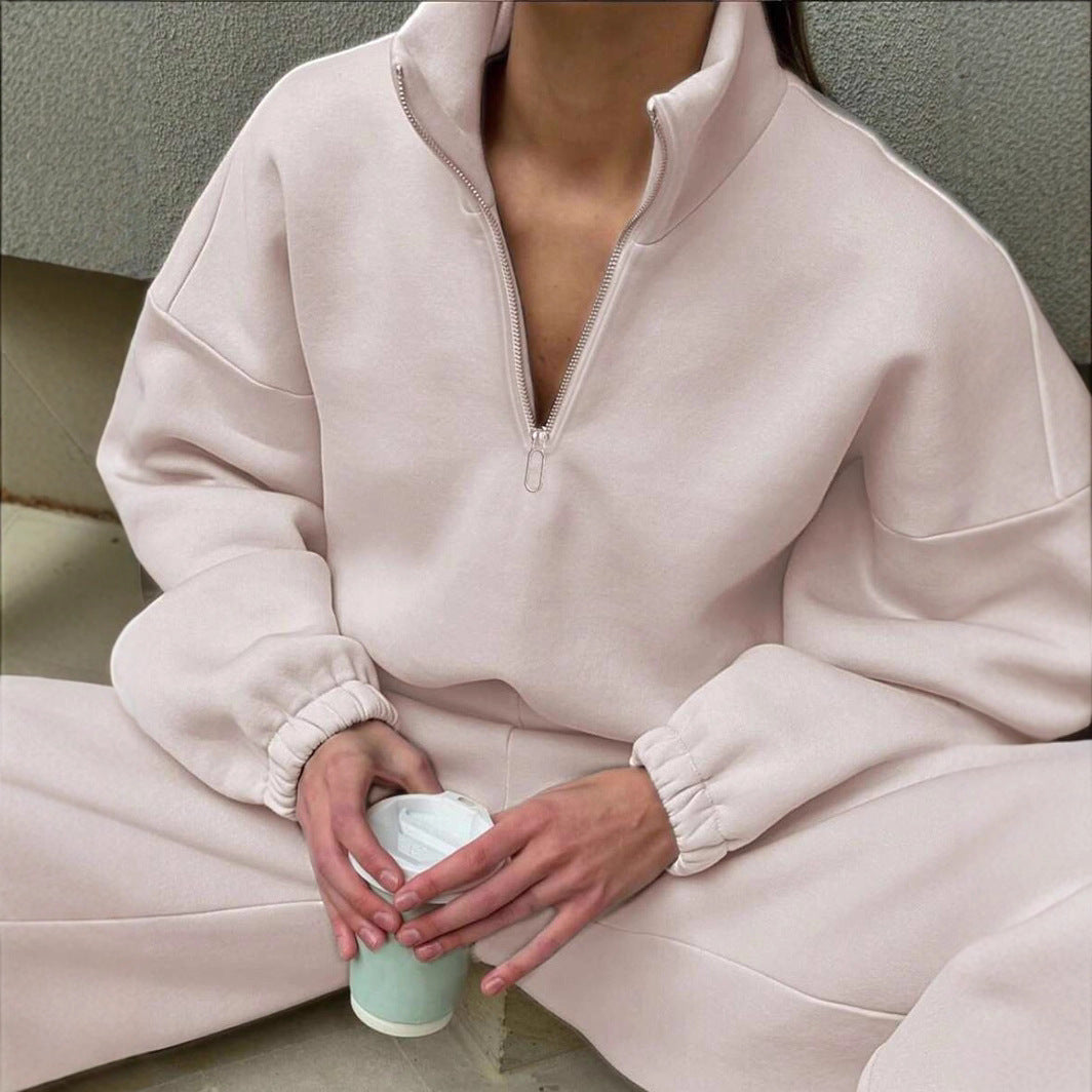 Dames | Halve rits pullover met zachte stof 3