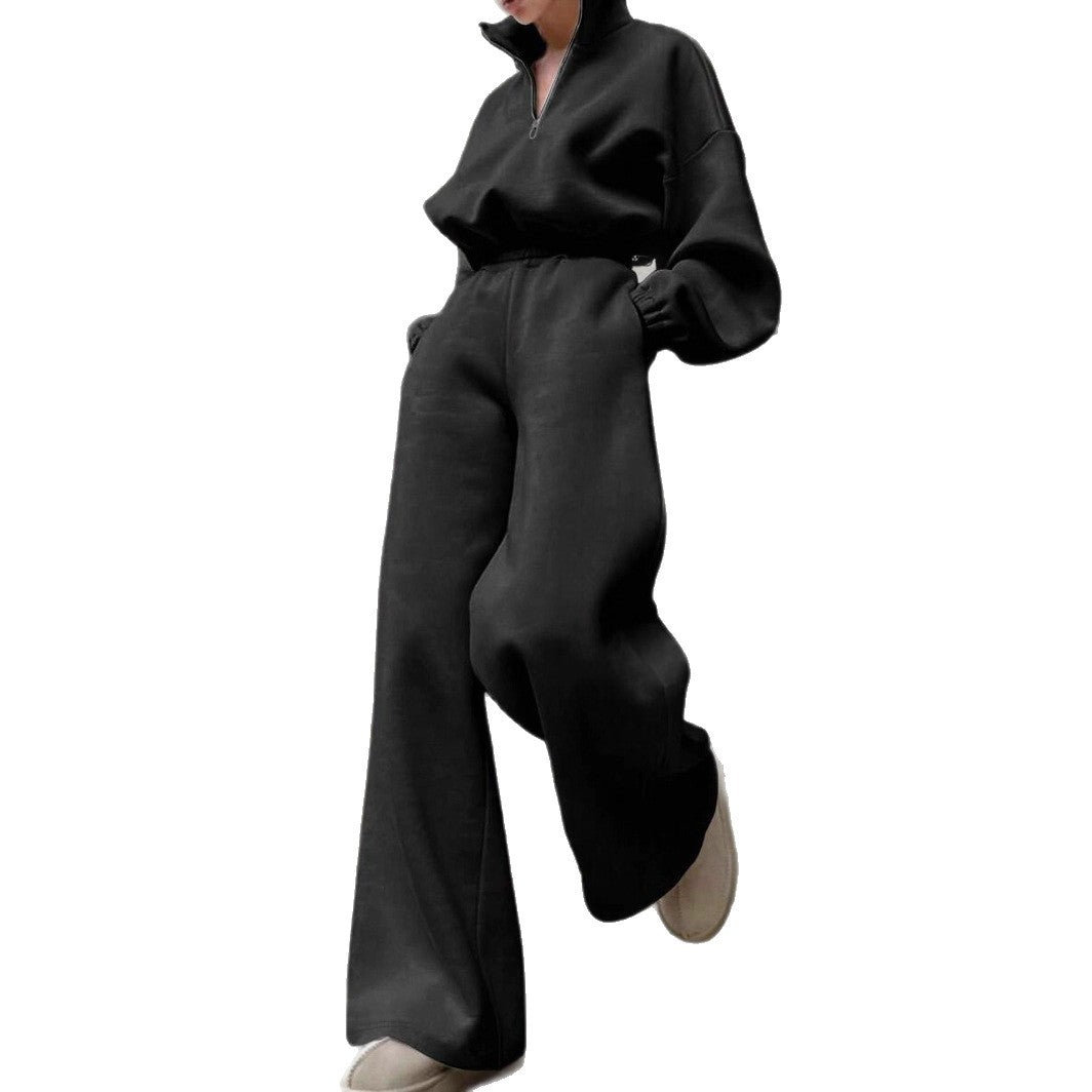 Dames | Halve rits pullover met zachte stof 5