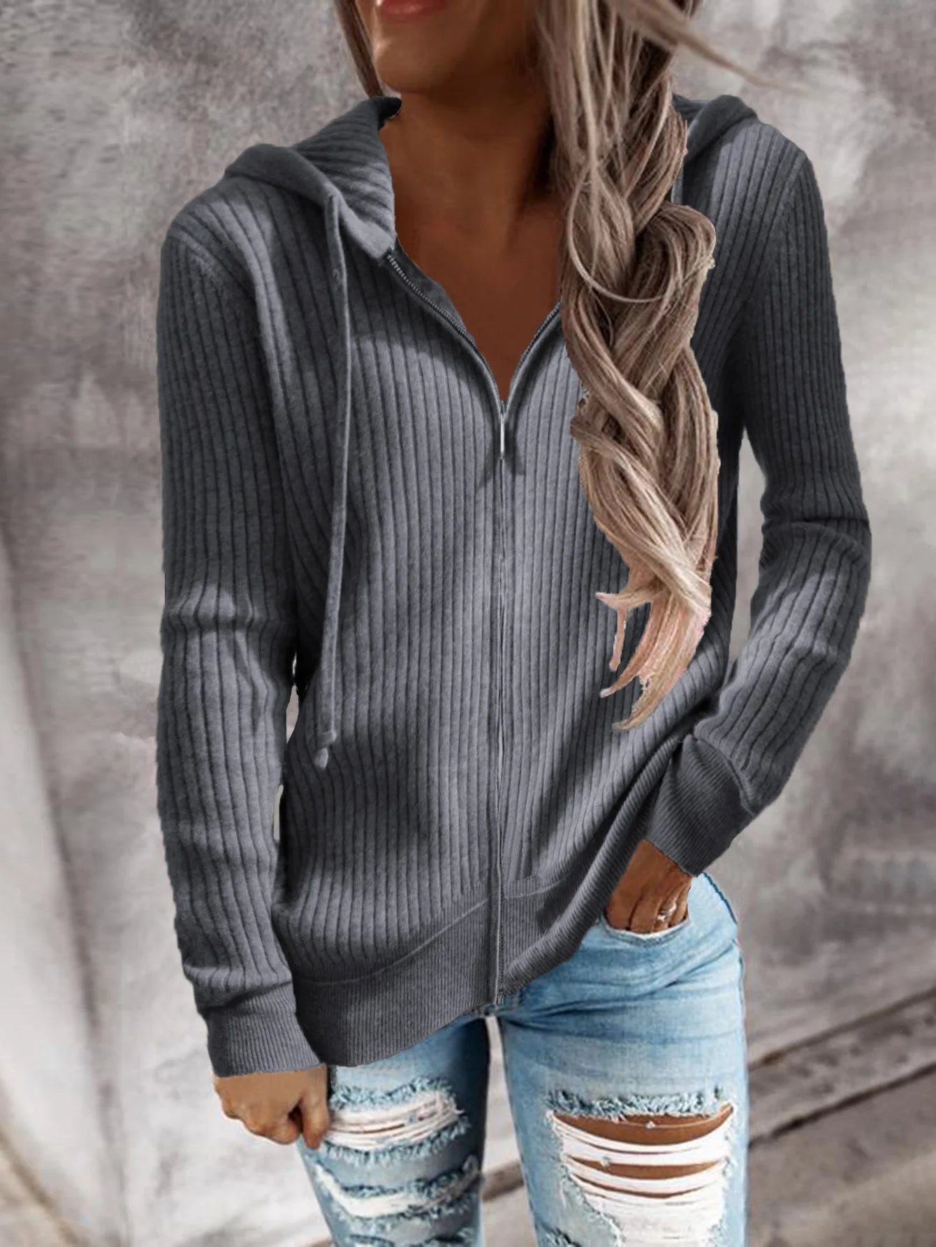 Hoodie_Capuchon_Rits_Dames_Comfortabel_Victoria_Mae