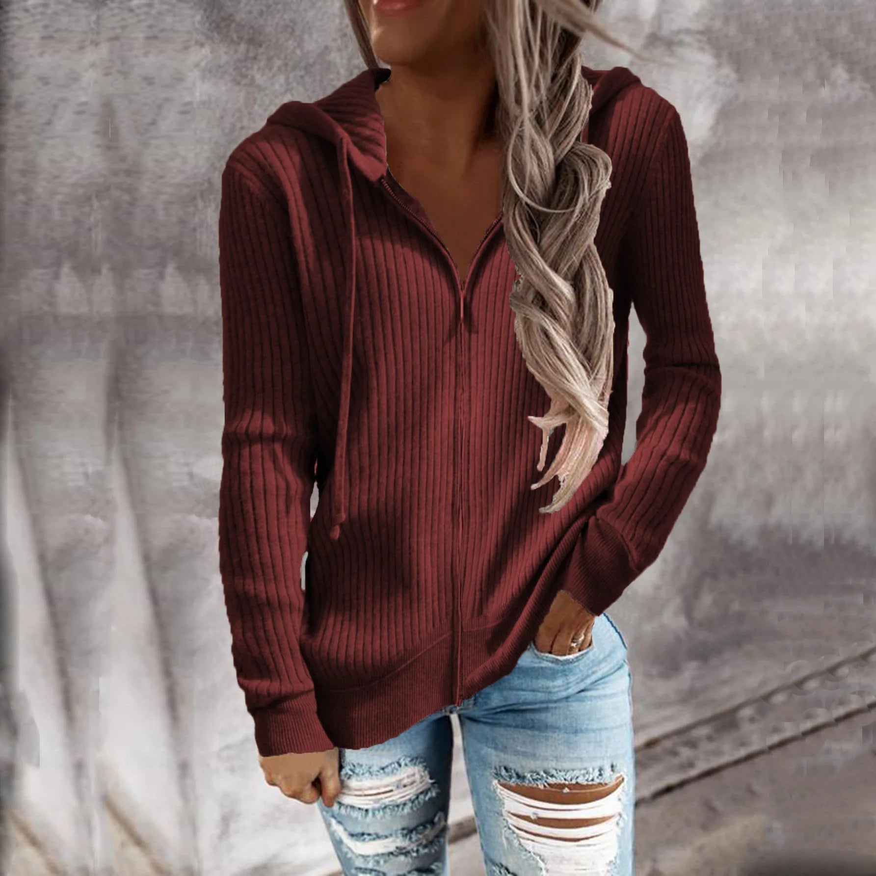 Hoodie_Capuchon_Rits_Dames_Comfortabel_Victoria_Mae