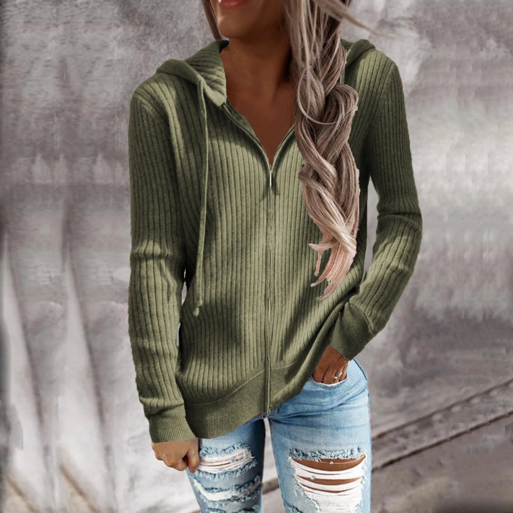 Hoodie_Capuchon_Rits_Dames_Comfortabel_Victoria_Mae
