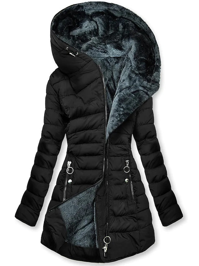 Dames winterjas lang model comfortabel 2