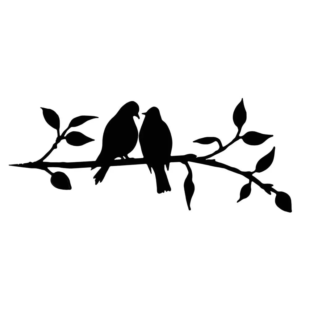 Decoratieve Zwarte Vogelvormige Wanddecoratie | Navando