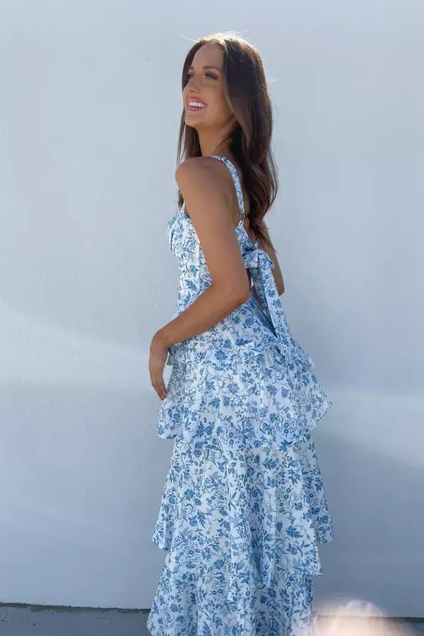 Denise | Gelaagde maxi jurk met bloemenprint 2