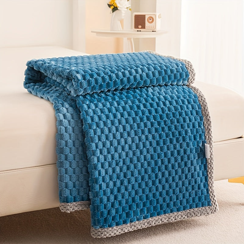 Diede | Gebreide Plaid Met Modern Ruitpatroon