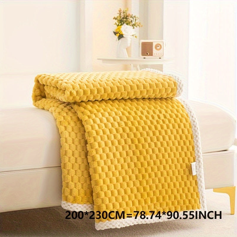 Diede | Gebreide Plaid Met Modern Ruitpatroon