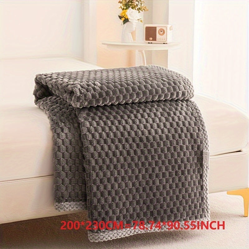 Diede | Gebreide Plaid Met Modern Ruitpatroon