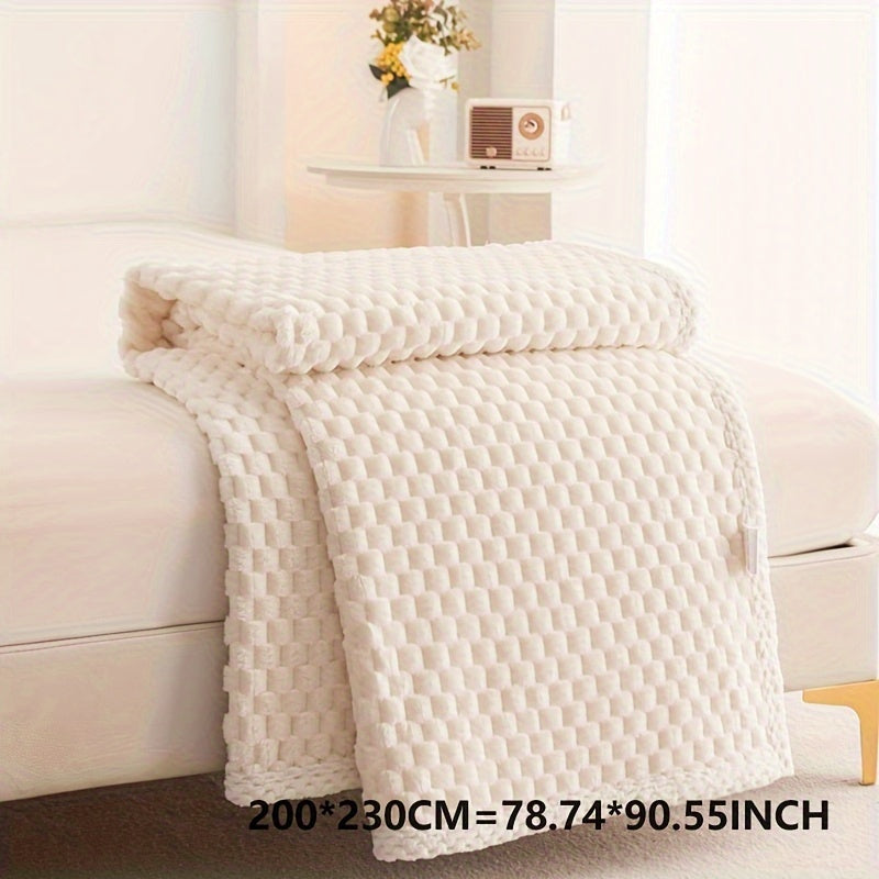 Diede | Gebreide Plaid Met Modern Ruitpatroon