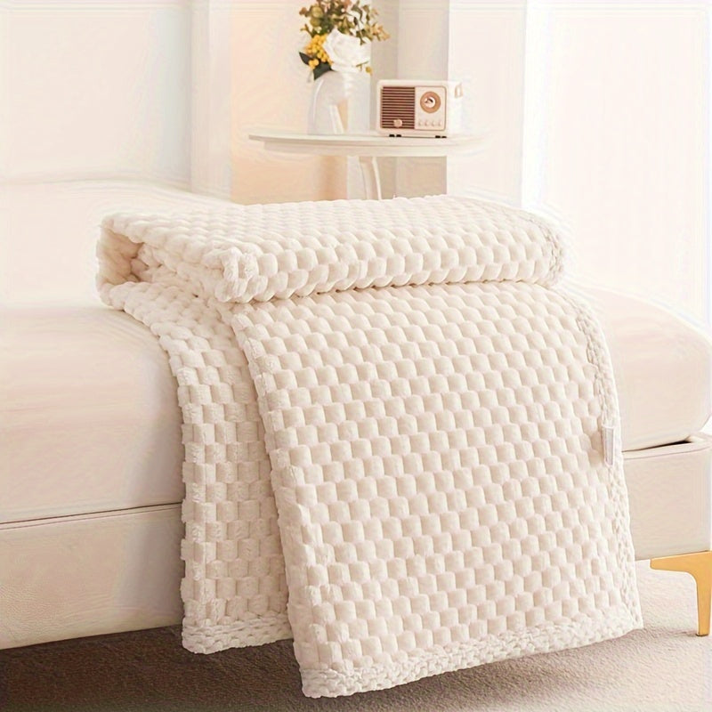 Diede | Gebreide Plaid Met Modern Ruitpatroon