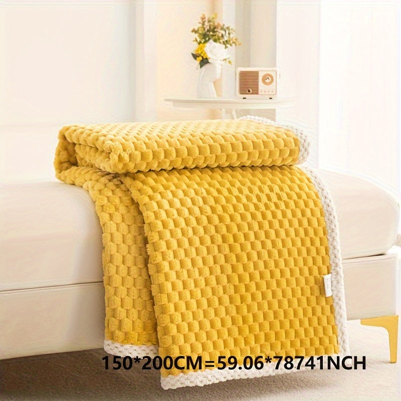 Diede | Gebreide Plaid Met Modern Ruitpatroon