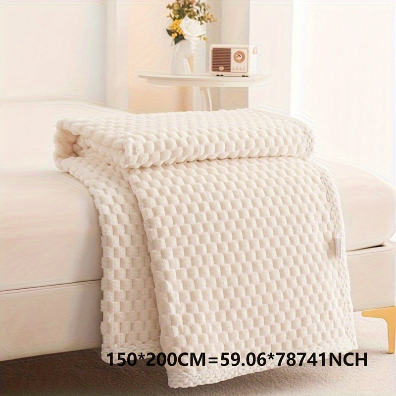 Diede | Gebreide Plaid Met Modern Ruitpatroon