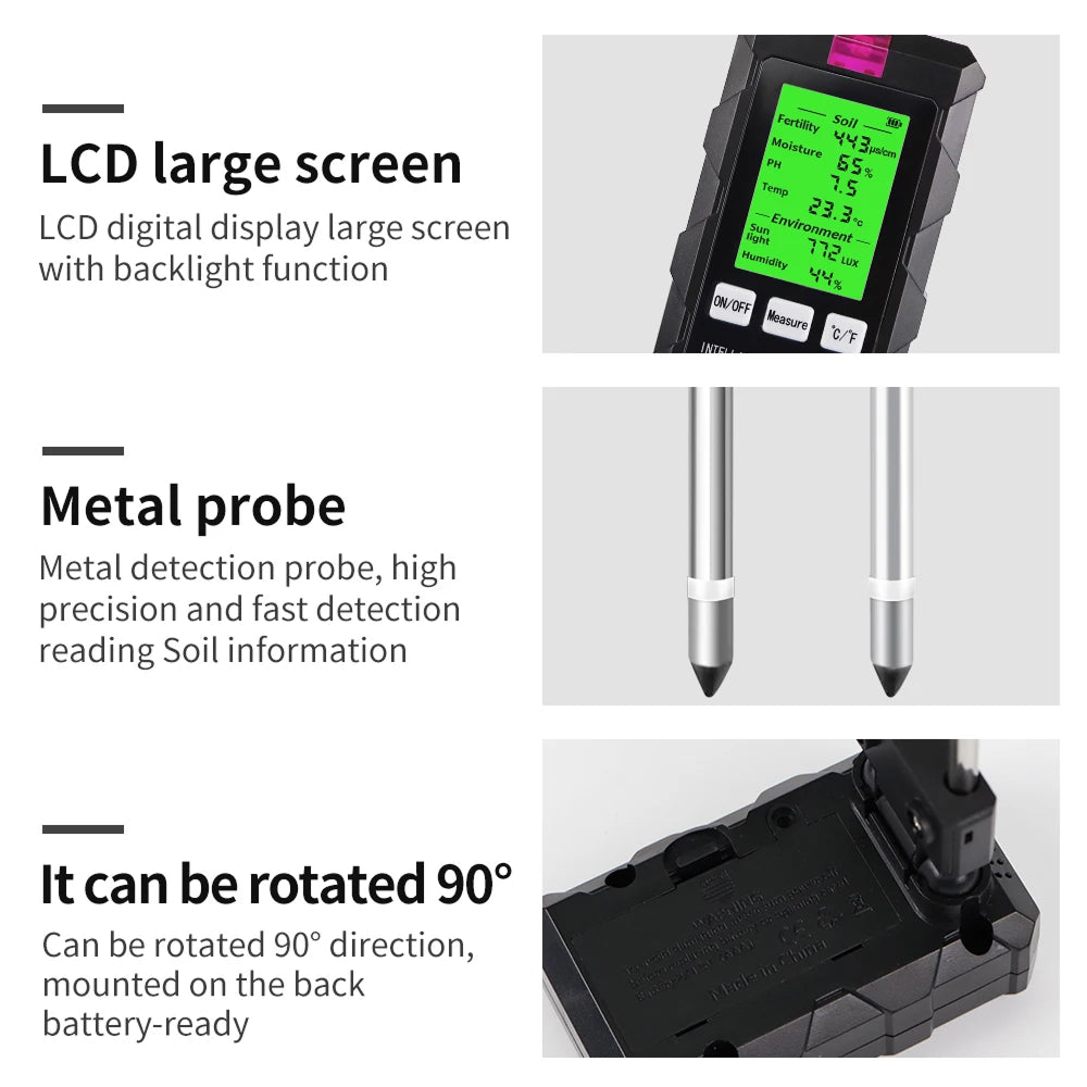 Digitale 6-In-1 Bodemtester | Navando 