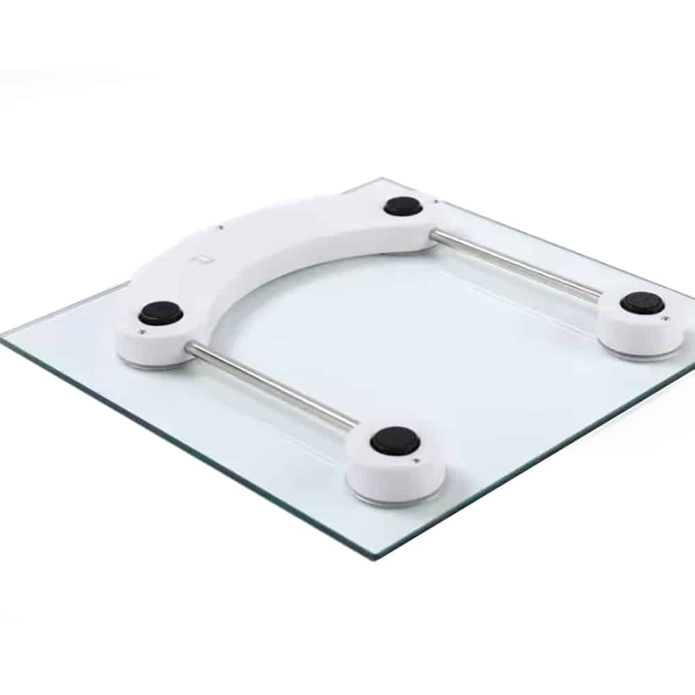 Digitale weegschaal | Transparant glazen platform, 180 kg 5