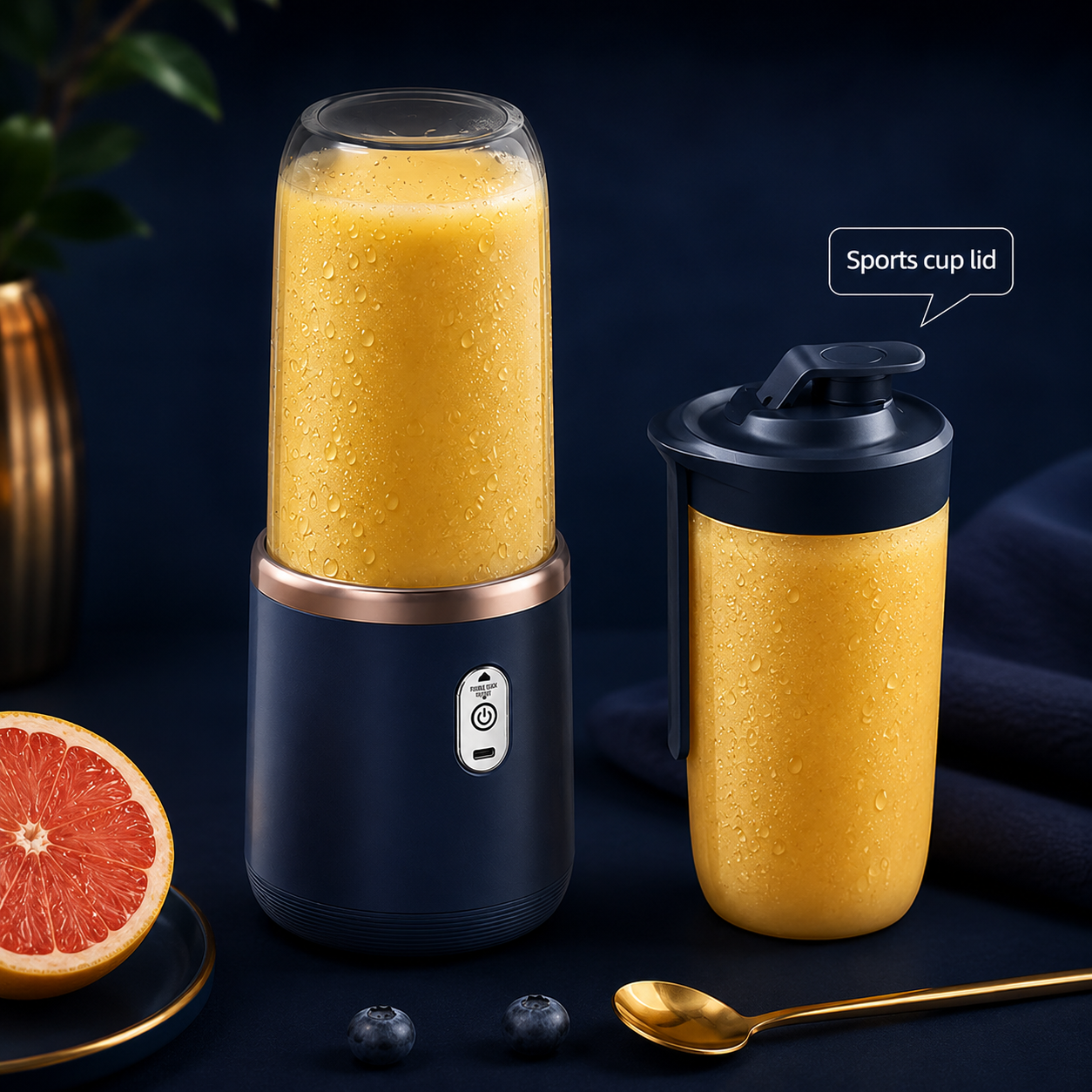 Draagbare Blender Met Twee Bekers | Navando