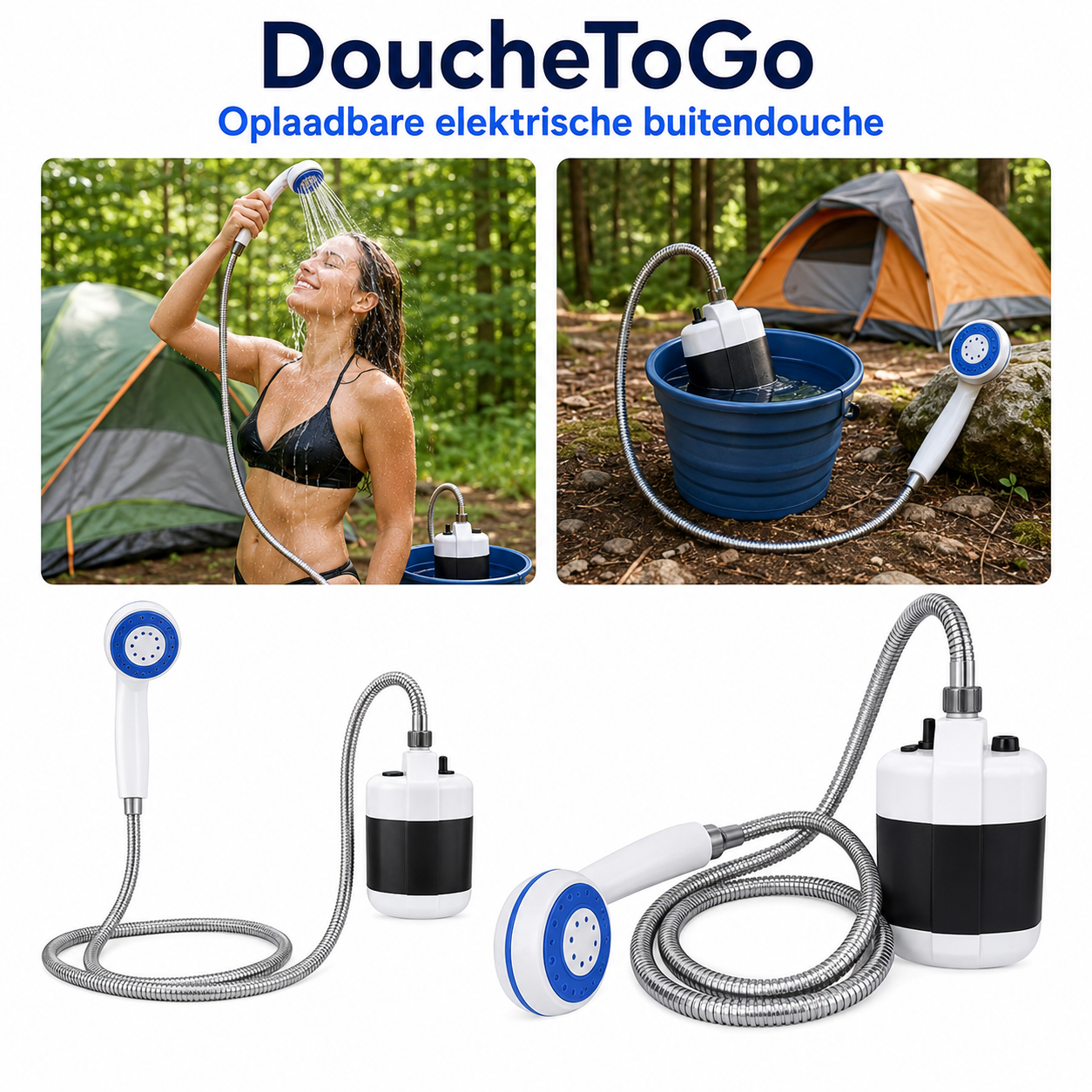 Draagbare Campingdouche Met Dompelpomp | Navando 