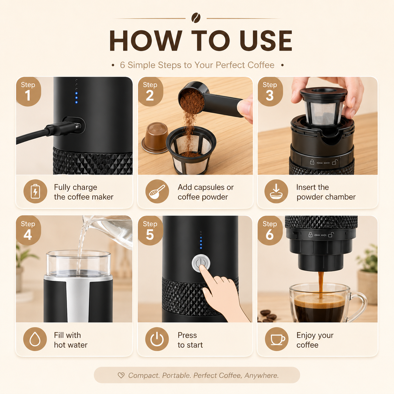 Draagbare Elektrische Espressomaker | Navando