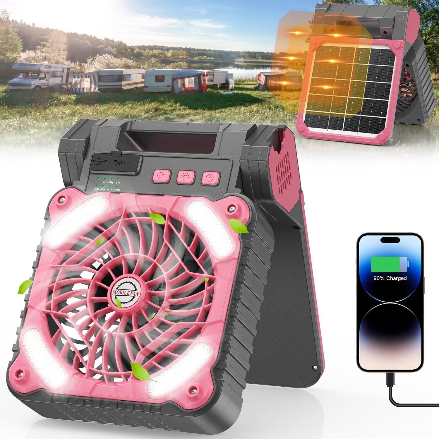 Draagbare Oplaadbare Campingventilator | Navando