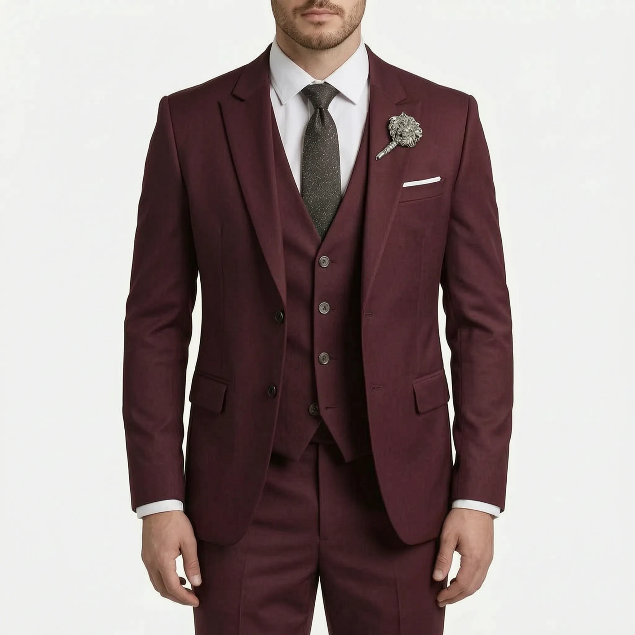 Driedelig Herenkostuum Met Slim Fit | Navando 