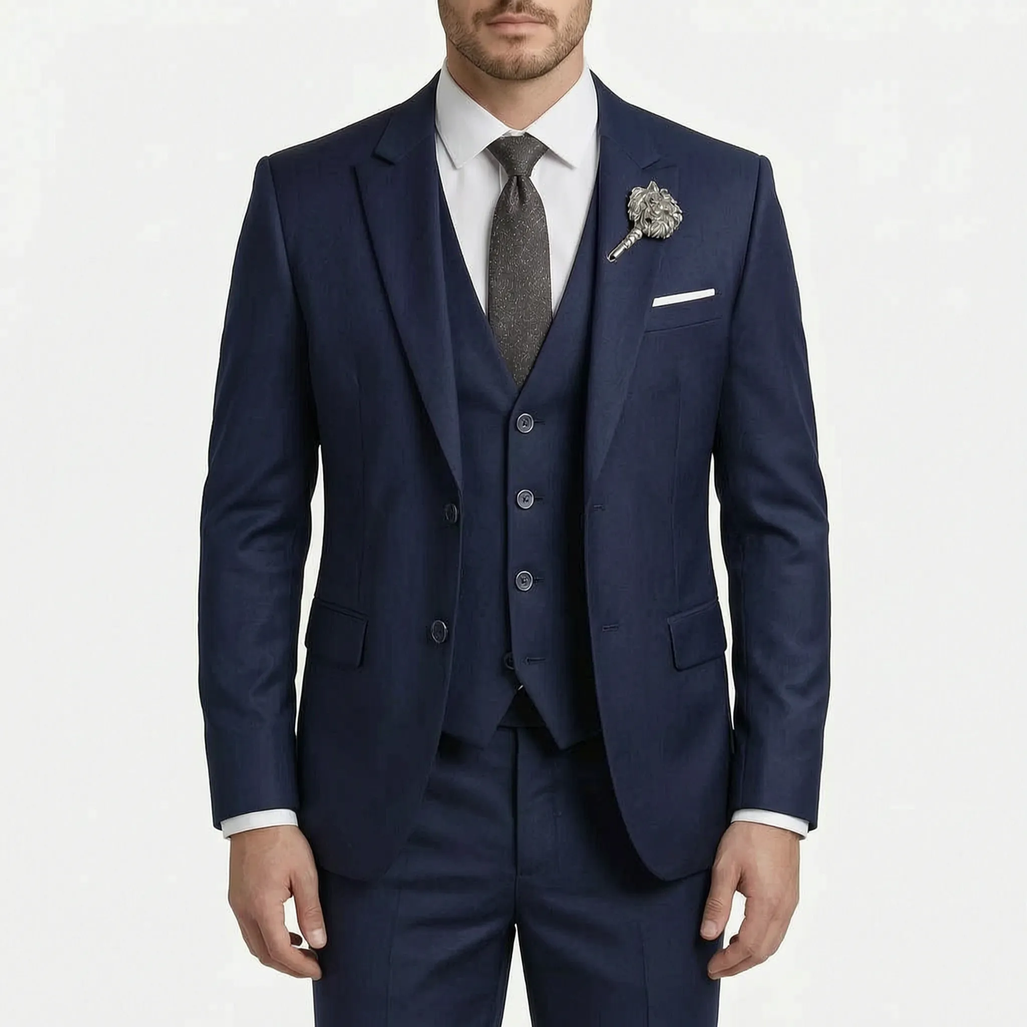 Driedelig Herenkostuum Met Slim Fit | Navando 