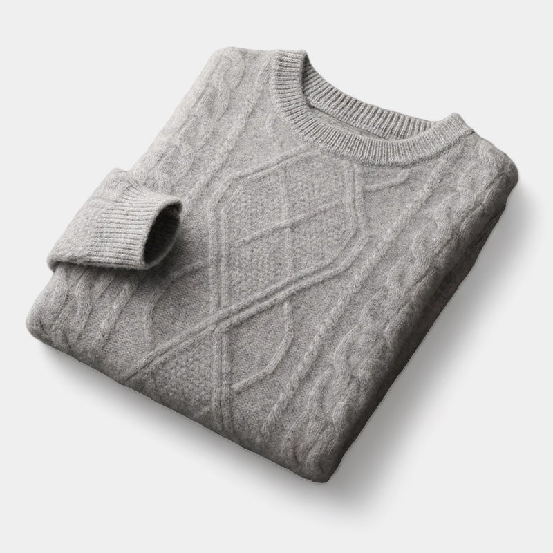 Navando | Pull torsadé à motif losange tricoté