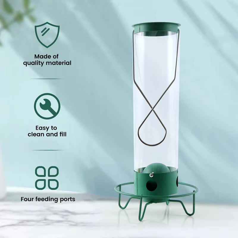 Eekhoornbestendige vogelvoeder | Stevige constructie met vier voederpoorten 4