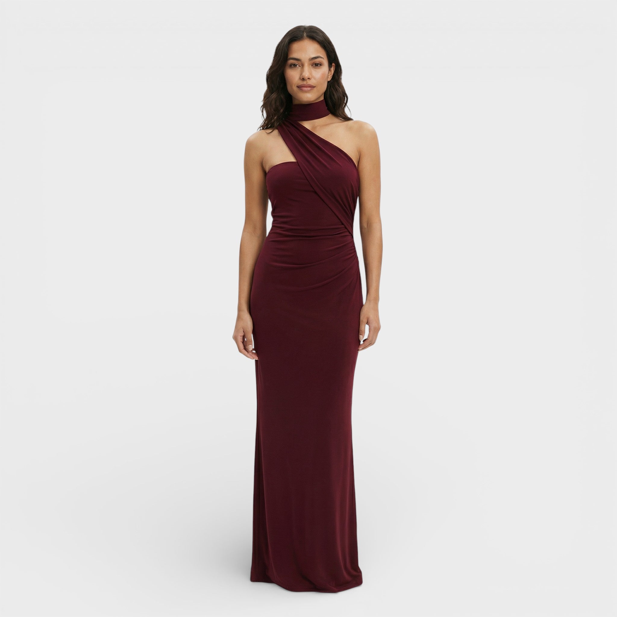 Elegant | Halter maxi jurk met ruches 4