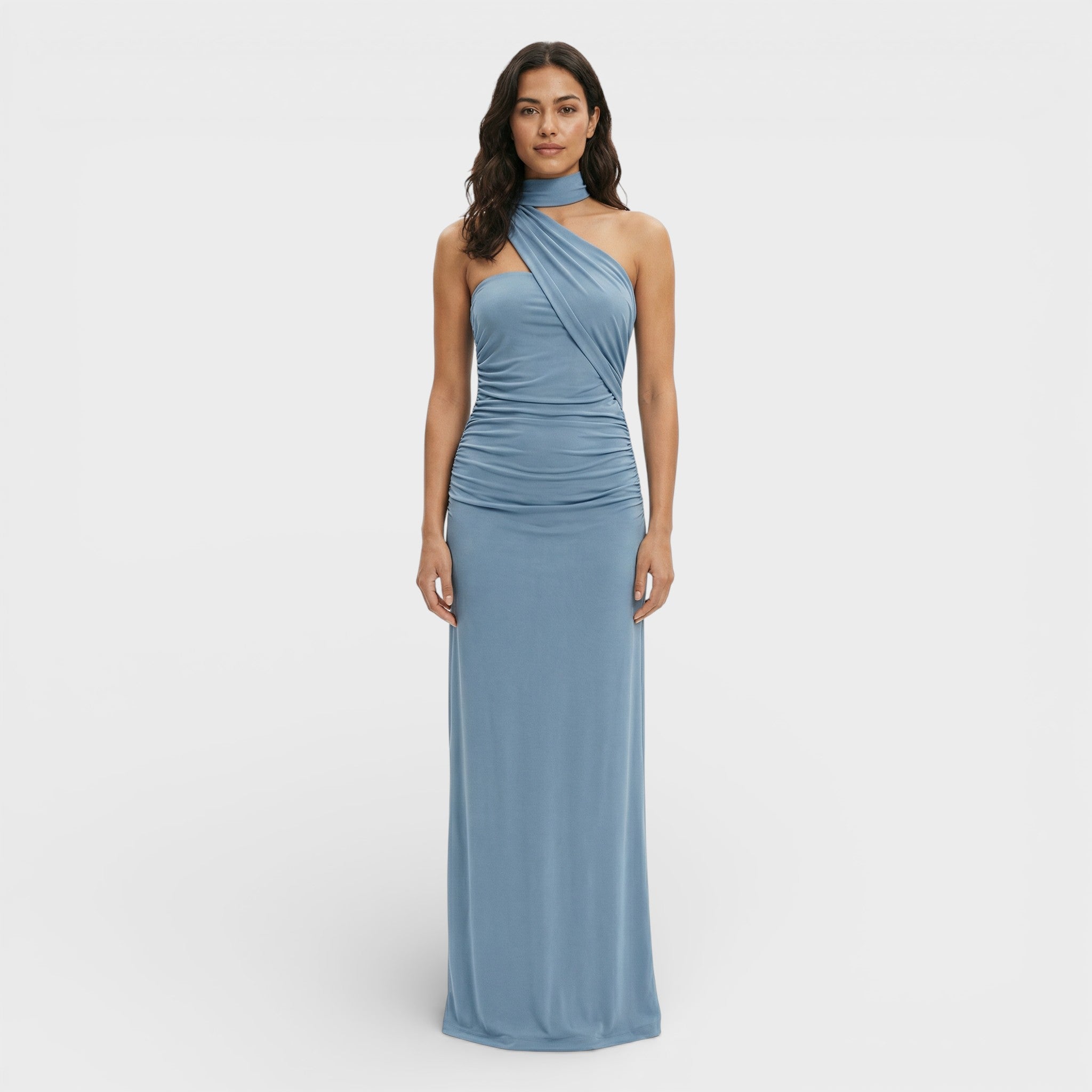 Elegant | Halter maxi jurk met ruches 6