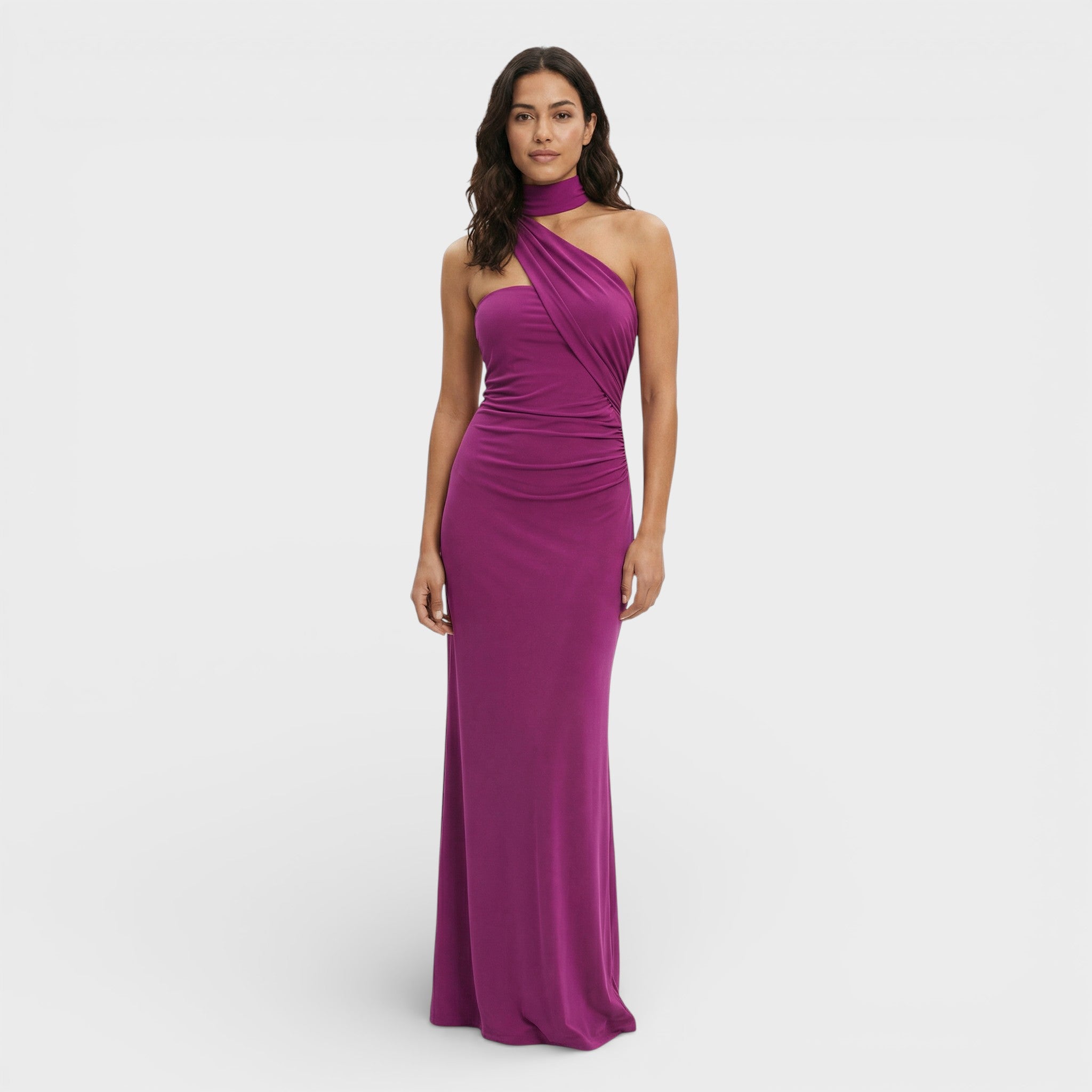 Elegant | Halter maxi jurk met ruches 8