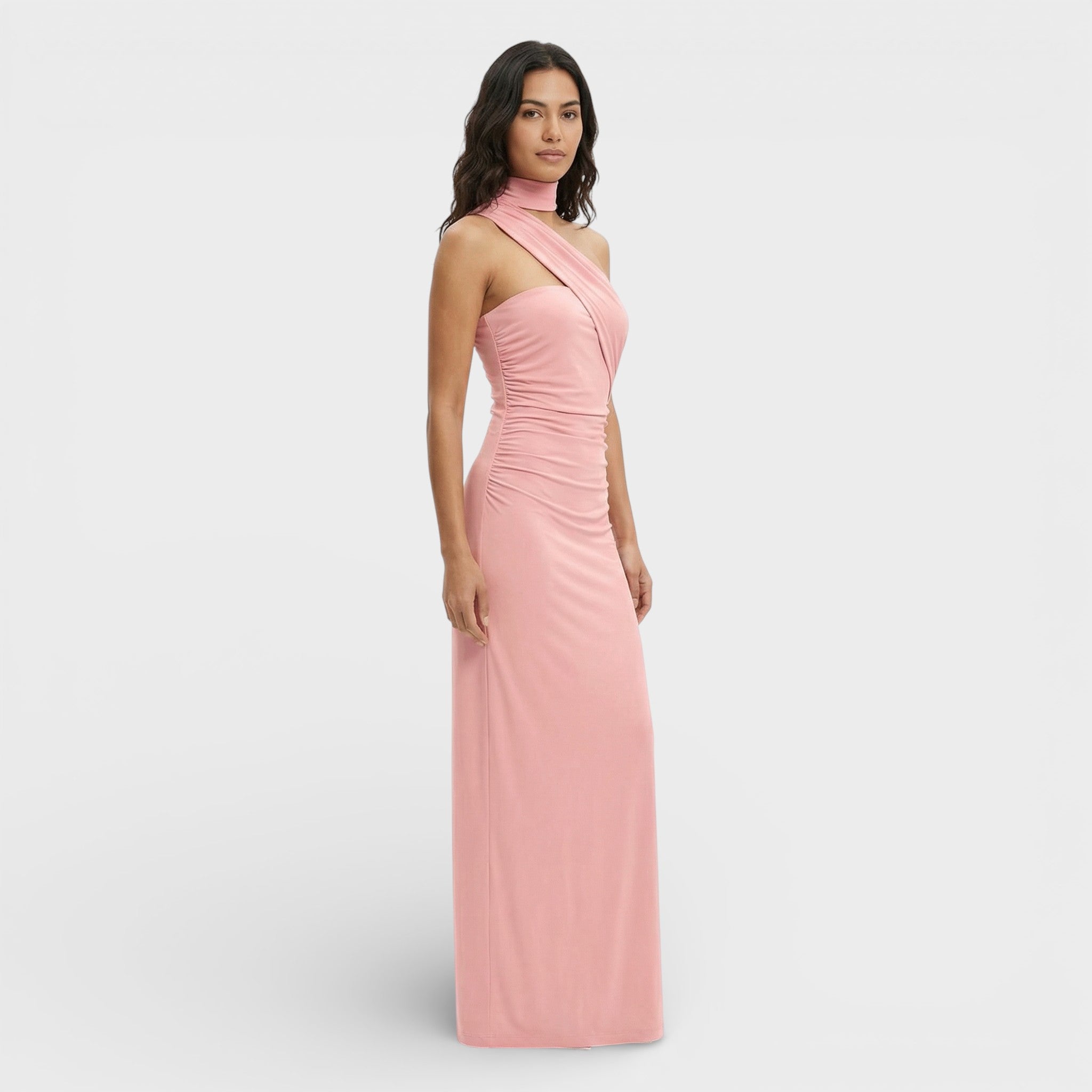 Elegant | Halter maxi jurk met ruches 9