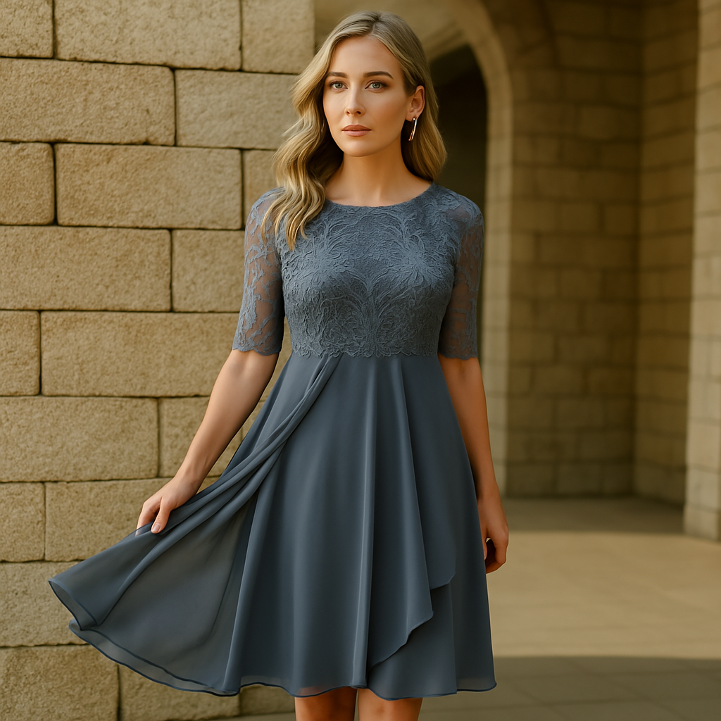 Elegante Avondjurk Met Een Vloeiende Rok | Navando