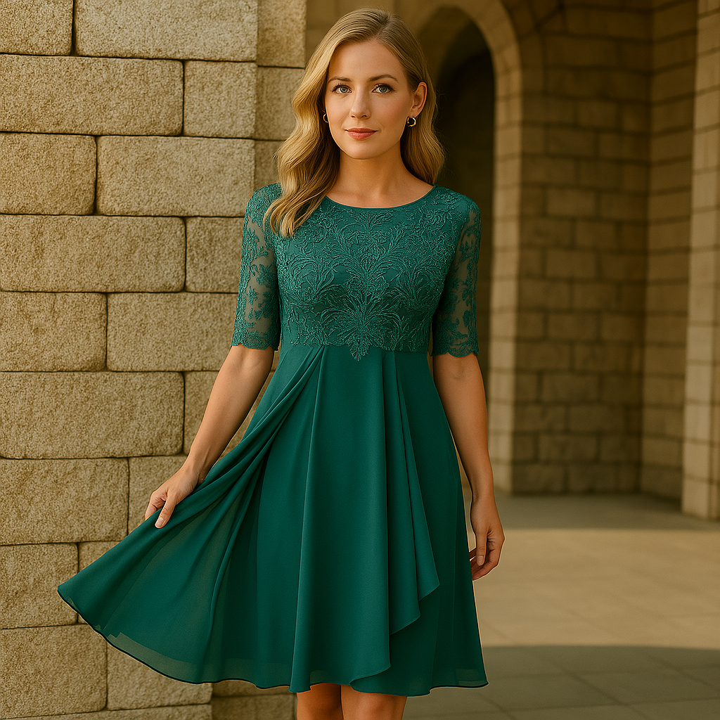 Elegante Avondjurk Met Een Vloeiende Rok | Navando