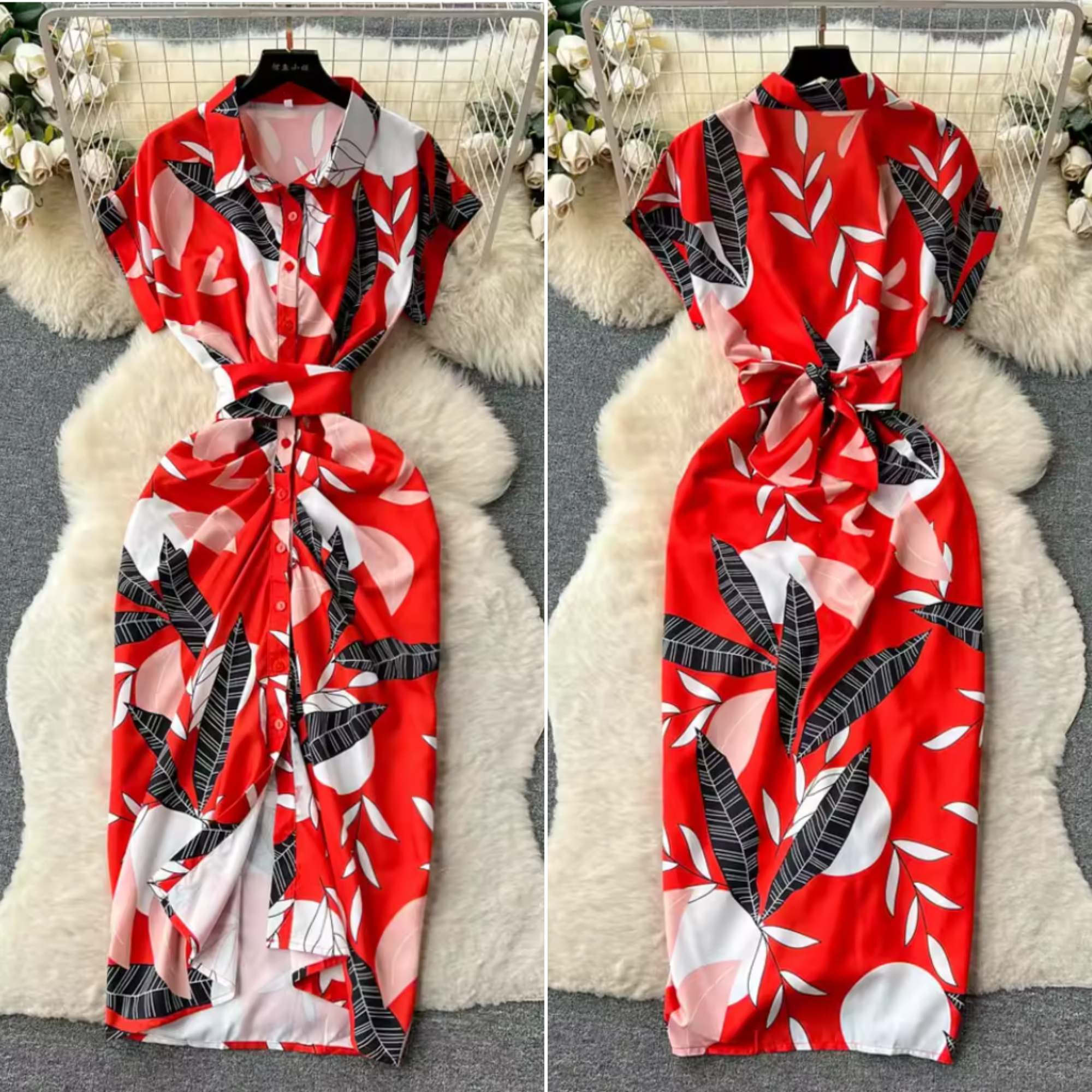 Elegante Damesjurk Met Opvallende Print | Navando 