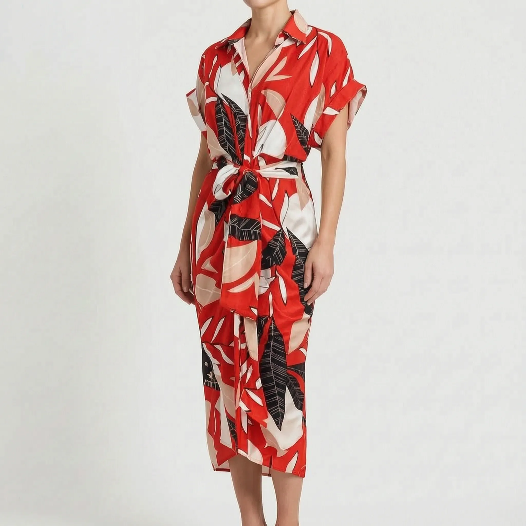 Elegante Damesjurk Met Opvallende Print | Navando 