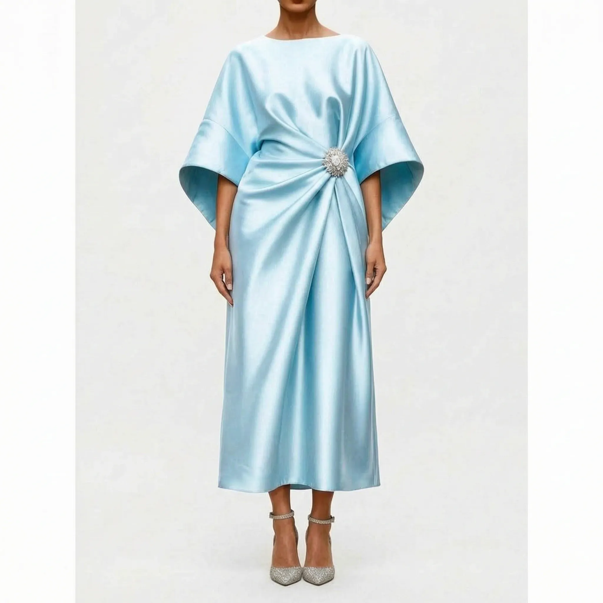 Elegante Gedrapeerde Avondjurk | Navando 