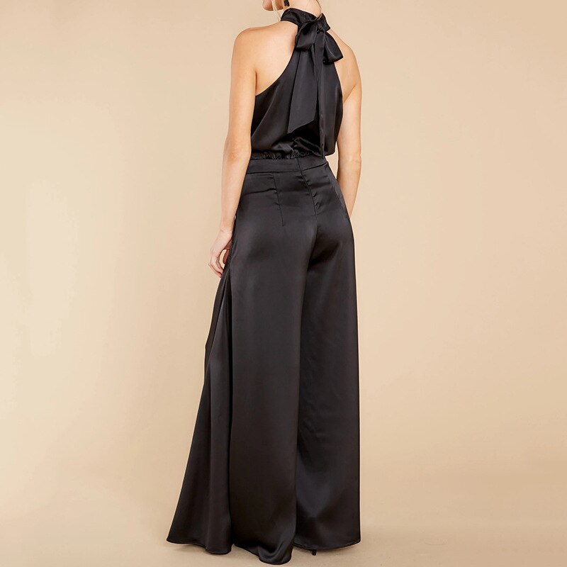 Elegante Jumpsuit Met Halternek | Navando