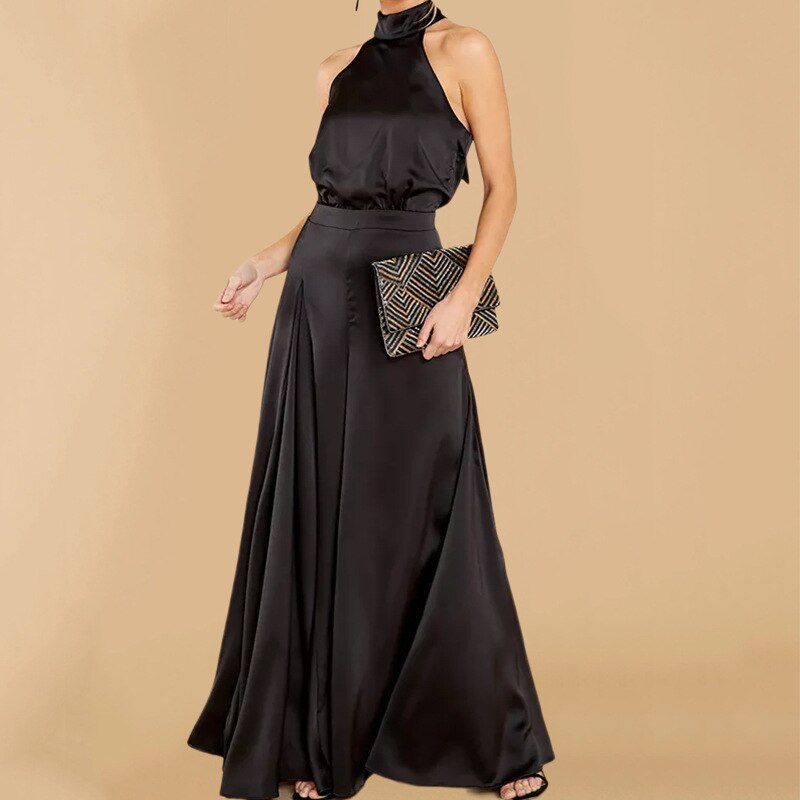 Elegante Jumpsuit Met Halternek | Navando
