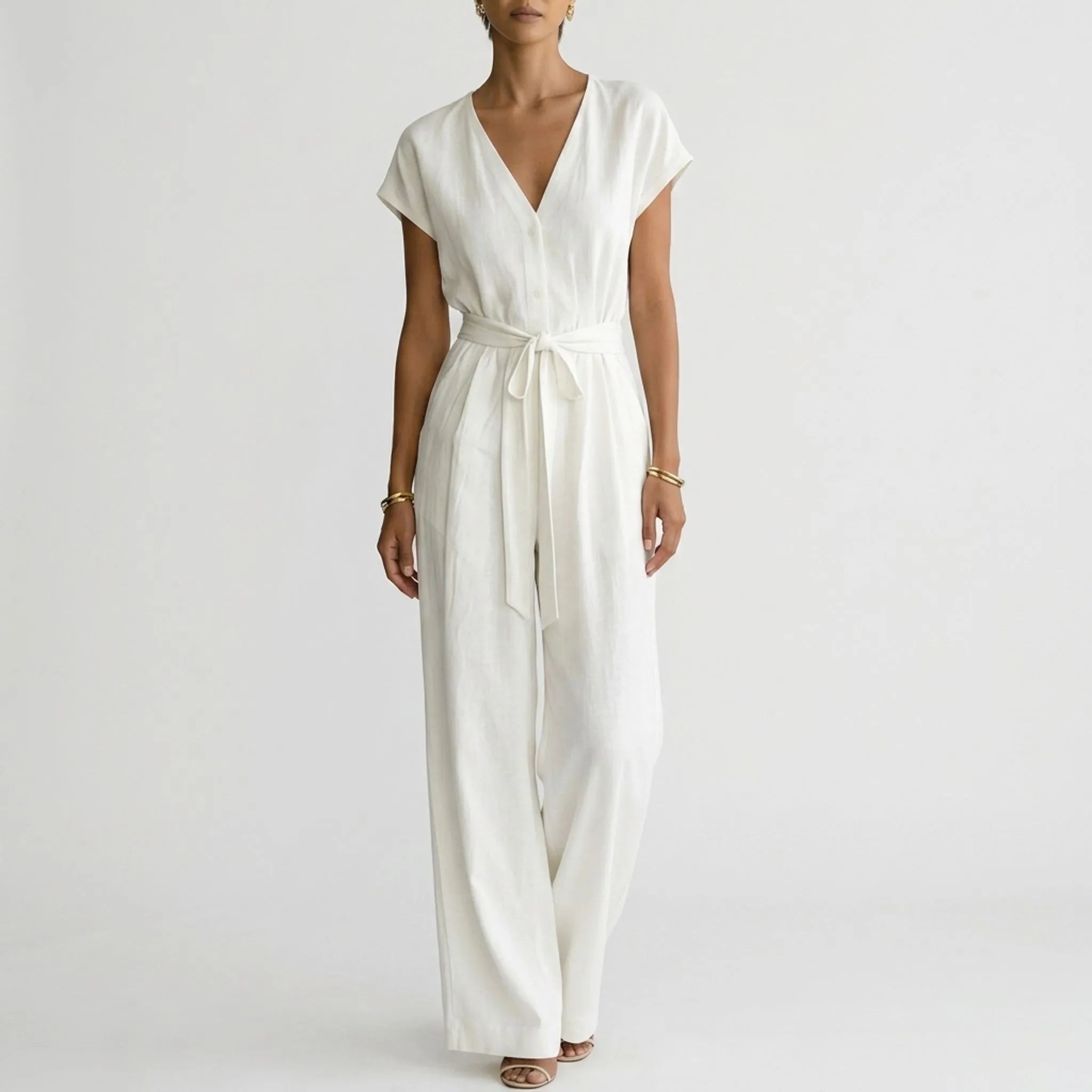Elegante Jumpsuit Met Wijde Pijpen | Navando 