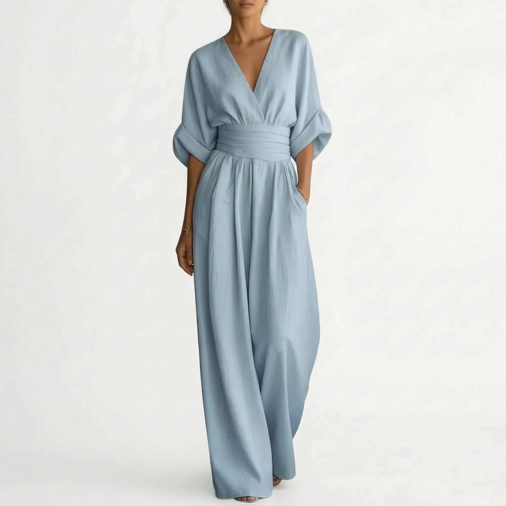 Elegante Jumpsuit Met Wijde Pijpen | Navando 