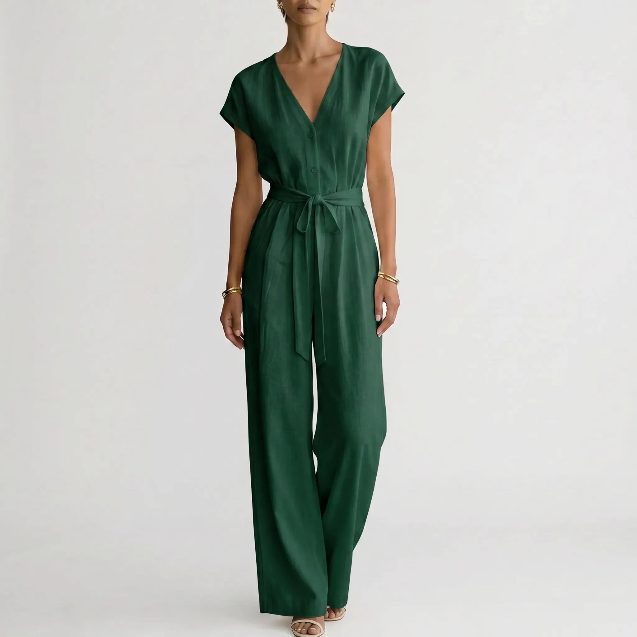 Elegante Jumpsuit Met Wijde Pijpen | Navando 