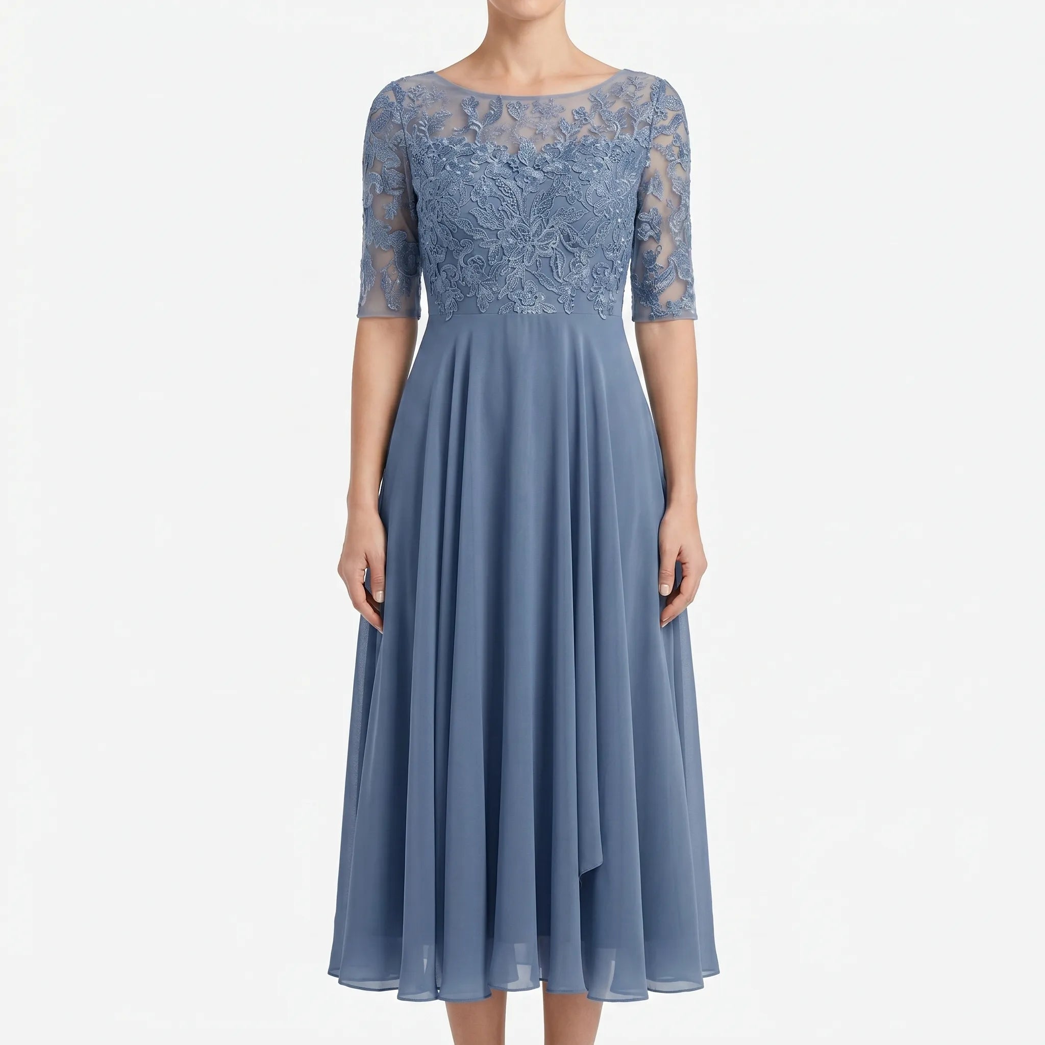 Elegante Kanten Midi-Jurk | Navando 