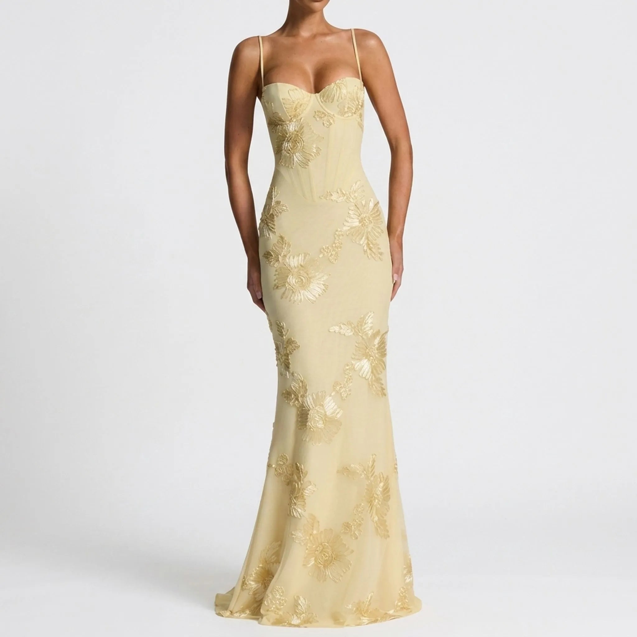 Elegante Maxi-Jurk Met Bloemendetails | Navando 