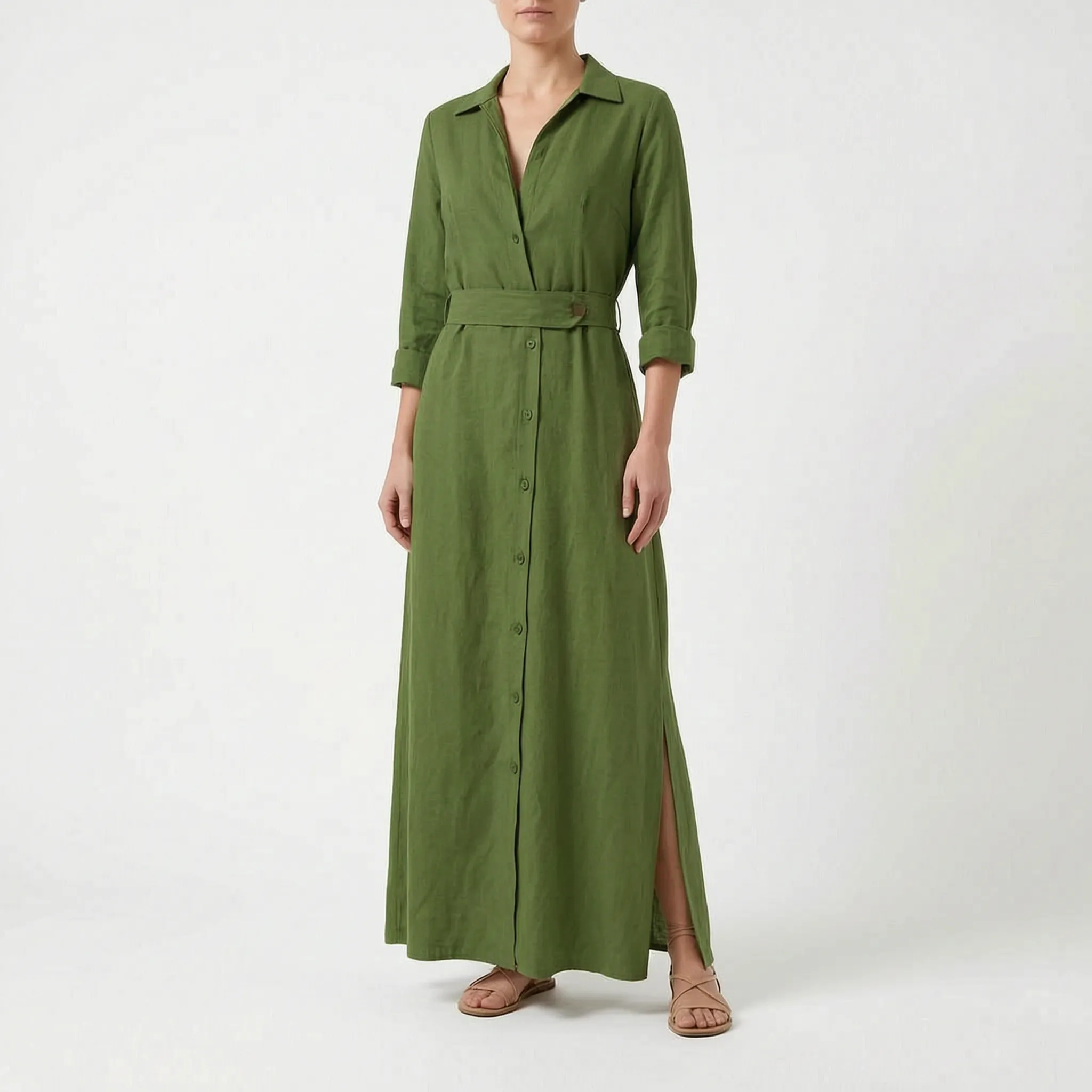 Elegante Maxi Jurk Met V-Hals | Navando 