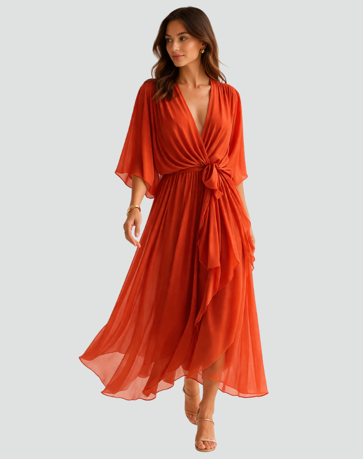 Elegante Midijurk Met Overslag | Navando