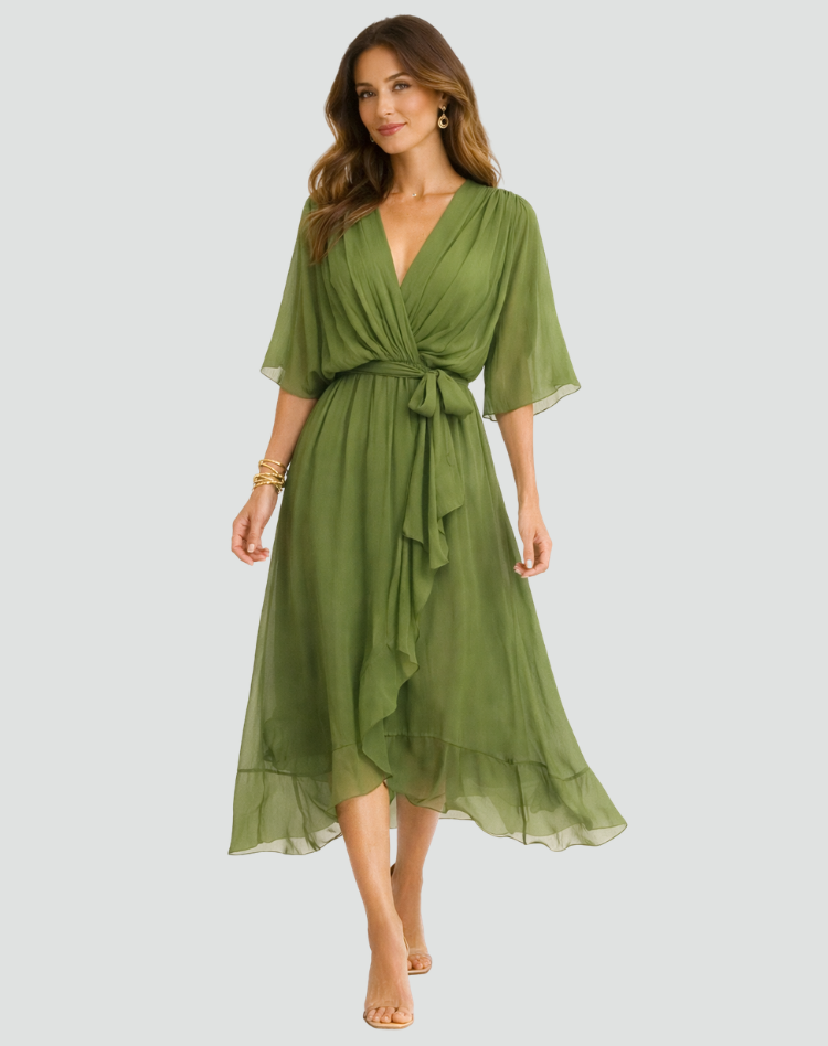 Elegante Midijurk Met Overslag | Navando