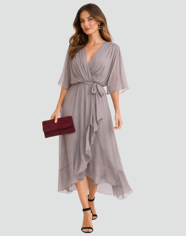 Elegante Midijurk Met Overslag | Navando
