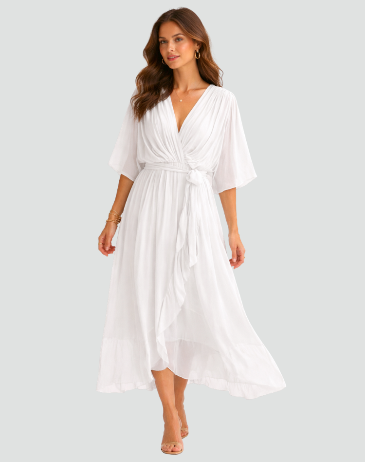 Elegante Midijurk Met Overslag | Navando
